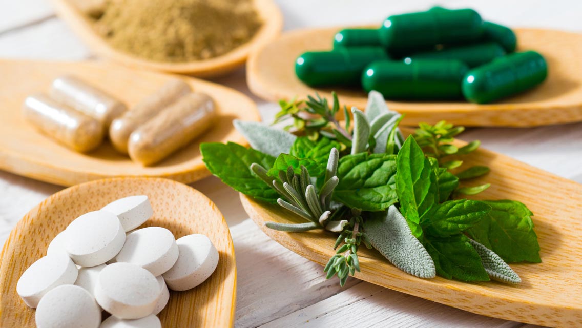a variety of herbs and herbal supplements to ease PMS symptoms