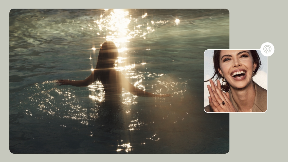 amber smiling photo and person in water