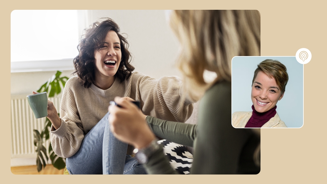 person laughing and Barbara photo
