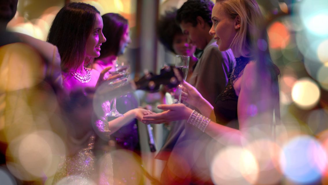 People getting drinks at a party