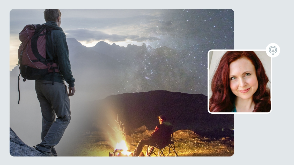 hiker in the wilderness