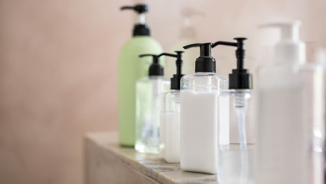 various soap and lotion dispensers