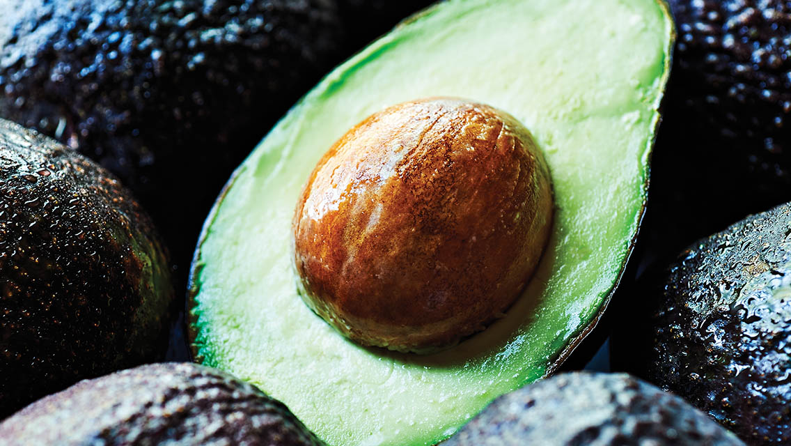 A ripe avocado.