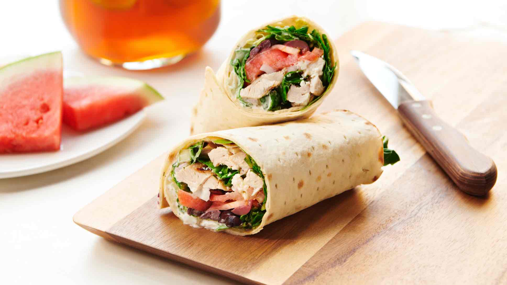 Greek Chicken Lavash Wrap
