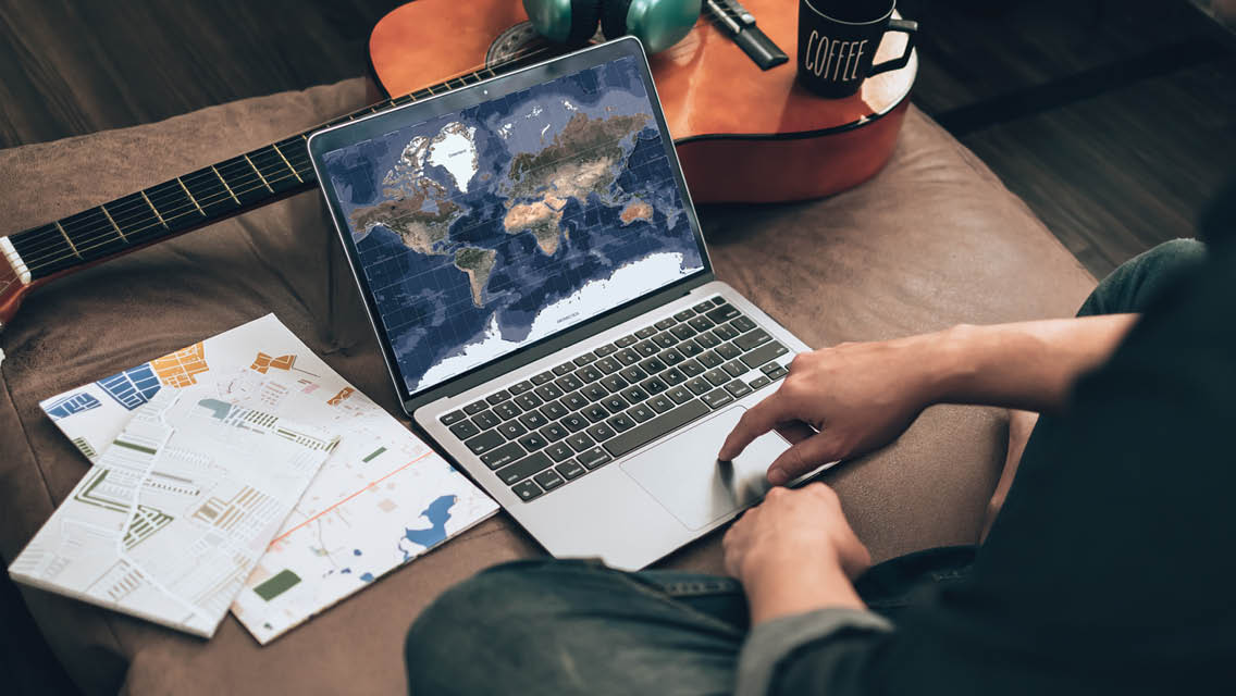 a person plans a vacation