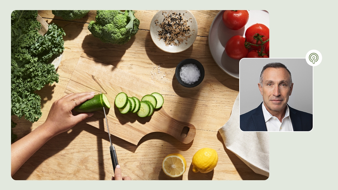 person cutting vegetables