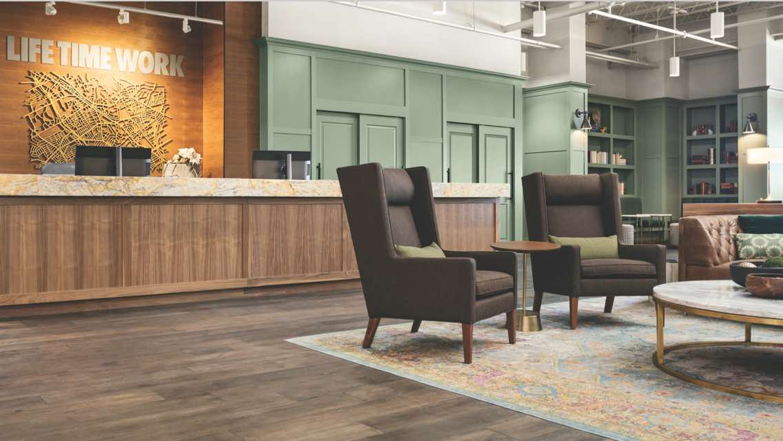 The inside of a Life Time Work.