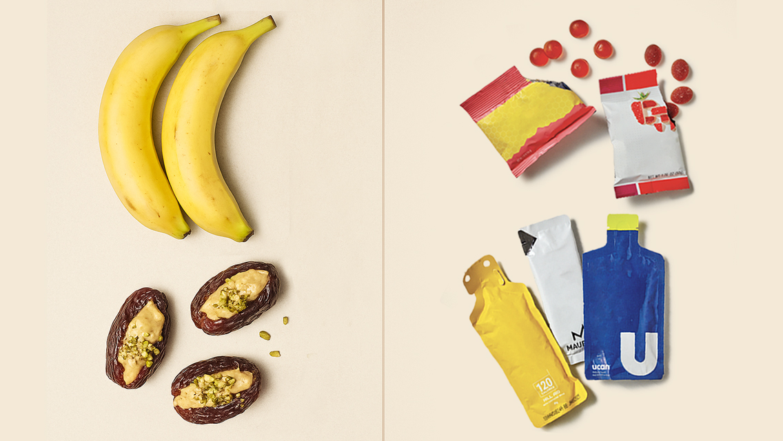 photo of foods eat while competing in a long distance race