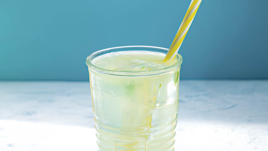 a charged lemonade drink