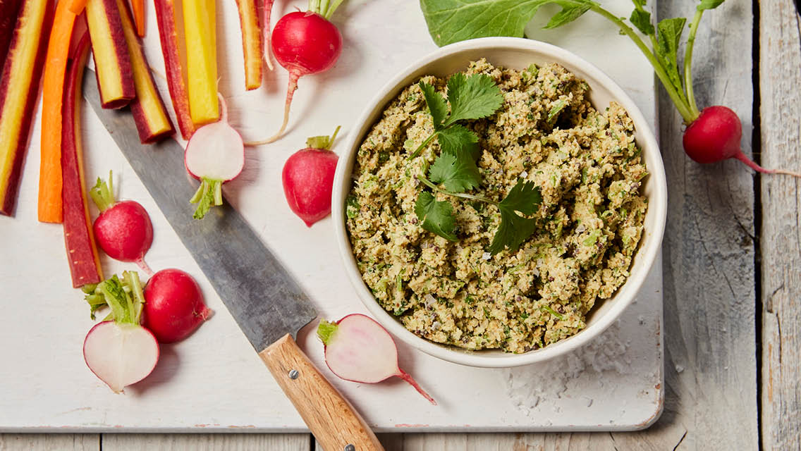 cilantro coconut chutney and veggies