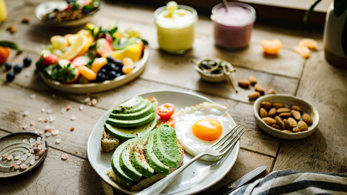 a table set with common foods attributed to allergies