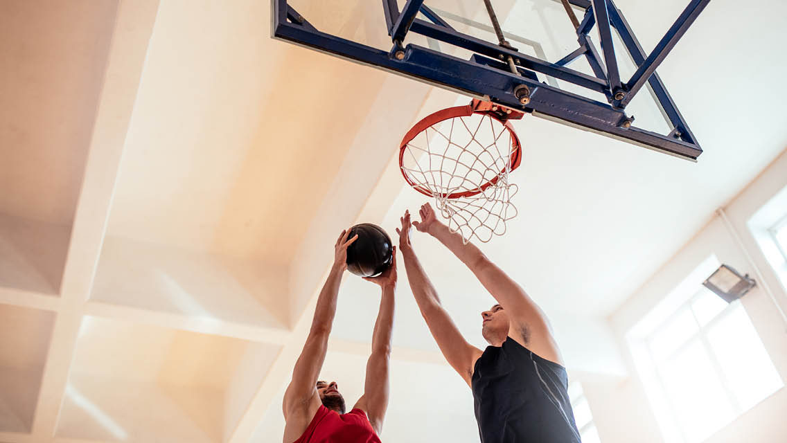 guys playing basketball