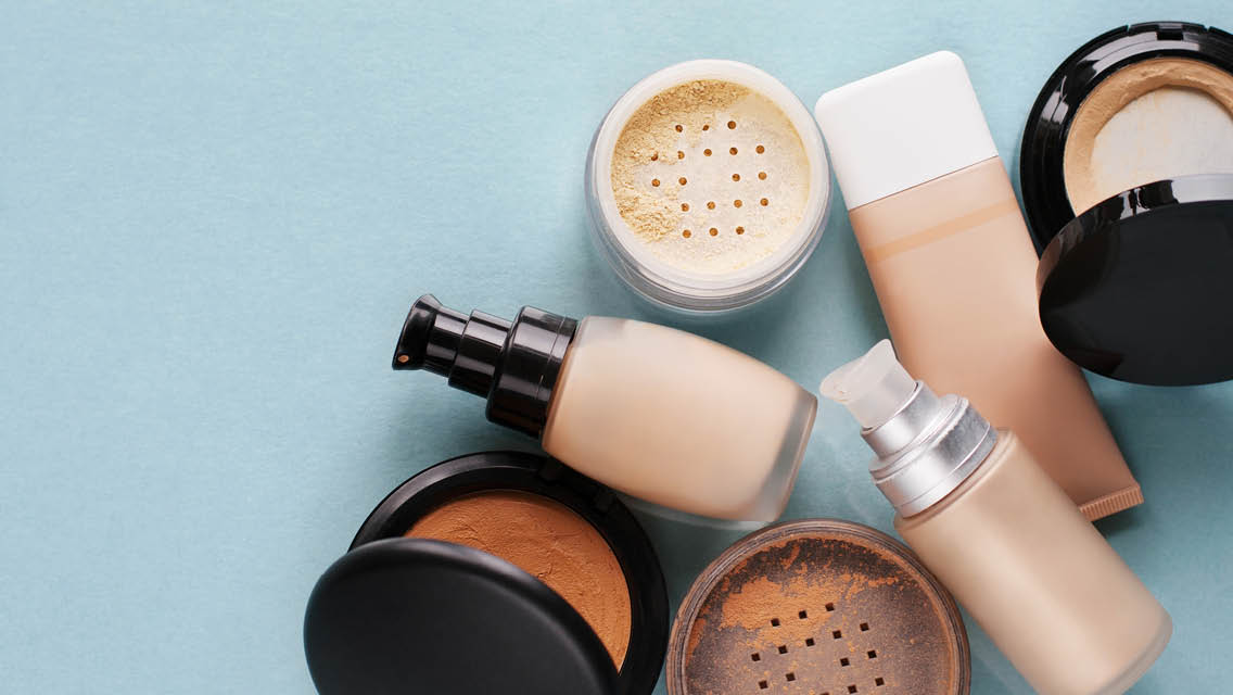 a variety of makeup products