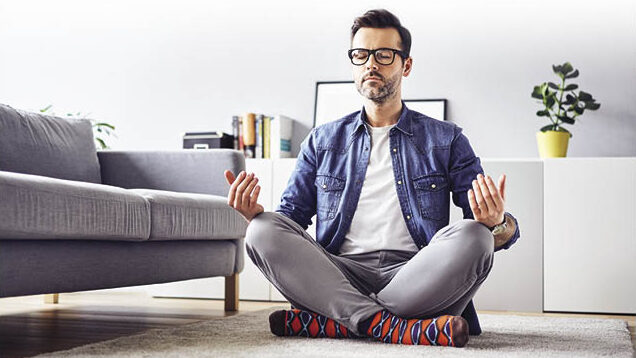 Man meditating
